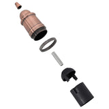 Portalampade 2 pz Rosso Bronzo E27