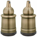 Portalampade 2 pz Bronzo E27