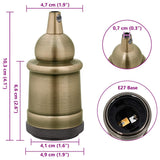 Portalampade 2 pz Bronzo E27