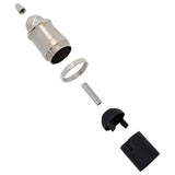 Portalampade 2 pz Nichel Satinato E27