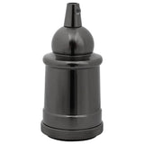Portalampade 2 pz Nero Lucido E27