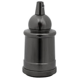 Portalampade 2 pz Nero Lucido E27