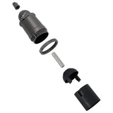 Portalampade 2 pz Nero Lucido E27