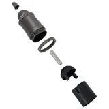 Portalampade 2 pz Nero Lucido E27