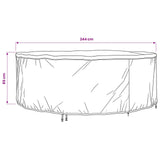 Copertura per mobili Nero 244 x 244 x 85 cm Tessuto Oxford 420D
