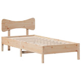 Giroletto senza Materasso 90x200 cm in Legno Massello di Pino