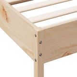 Giroletto senza Materasso 90x200 cm in Legno Massello di Pino