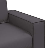 Divano a due posti Grigio 180 cm Pelle Sintetica