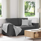 Divano a due posti Grigio 180 cm Pelle Sintetica