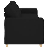 Divano a 3 posti Nero 220x78x80 cm in Tessuto