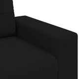 Divano a 3 posti Nero 220x78x80 cm in Tessuto