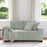 Divano Divanetto Grigio Chiaro 160x77x82 cm in Velluto