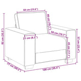 Poltrona Tortora 100x77x82 cm in Tessuto