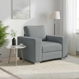 Poltrona Sofa Grigio chiaro 100 cm Tessuto