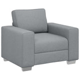 Poltrona Sofa Grigio chiaro 100 cm Tessuto