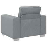 Poltrona Sofa Grigio chiaro 100 cm Tessuto