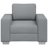 Poltrona Sofa Grigio chiaro 100 cm Tessuto