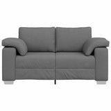 Divano a due posti Grigio scuro 160 cm Tessuto