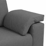 Divano a due posti Grigio scuro 180 cm Tessuto