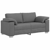Divano a due posti Grigio scuro 180 cm Tessuto
