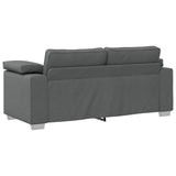 Divano a due posti Grigio scuro 180 cm Tessuto