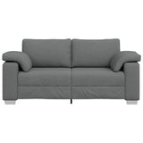 Divano a due posti Grigio scuro 180 cm Tessuto