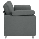 Divano a due posti Grigio scuro 180 cm Tessuto