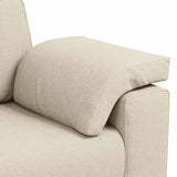 Divano a 2 Posti Beige 180 cm Tessuto misto lino