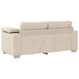 Divano a 2 Posti Beige 180 cm Tessuto misto lino