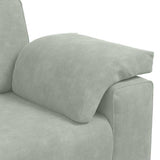 Divano Divanetto Grigio Chiaro 180x77x82 cm in Velluto