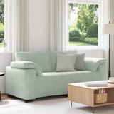 Divano Divanetto Grigio Chiaro 180x77x82 cm in Velluto