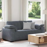 Divano Divanetto Grigio Scuro 180x77x82 cm in Velluto