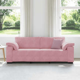 Divano a 3 Posti rosa 220x77x82 cm in Velluto