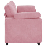 Divano a 3 Posti rosa 220x77x82 cm in Velluto