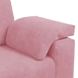 Divano a 3 Posti rosa 220x77x82 cm in Velluto