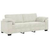 Divano a 3 Posti Crema 220x77x82 cm in Velluto
