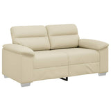 Divano a 2 posti Crema 160x81x84 cm in Similpelle