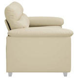 Divano a 2 posti Crema 160x81x84 cm in Similpelle