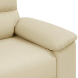 Divano a 2 posti Crema 160x81x84 cm in Similpelle