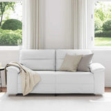 Divano a 2 posti Bianco in Similpelle 180x81x84 cm