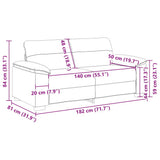 Divano a 2 posti Bianco in Similpelle 180x81x84 cm