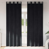 Tende oscuranti 2 pcs Nero 140 x 225 cm Velluto