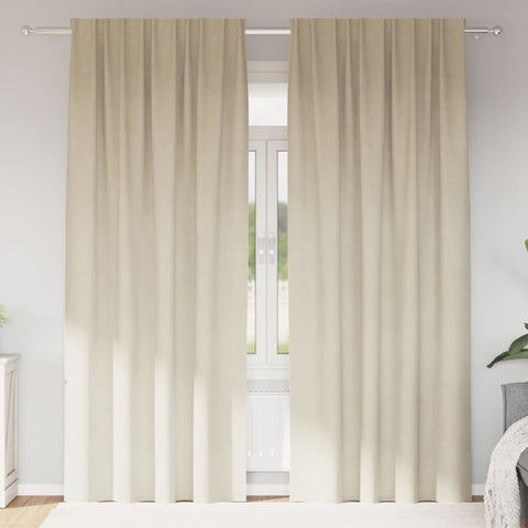 Tende oscuranti 2 pcs Crema 140 x 245 cm Velluto