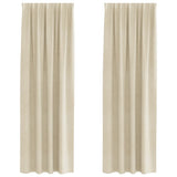 Tende oscuranti 2 pcs Crema 140 x 245 cm Velluto