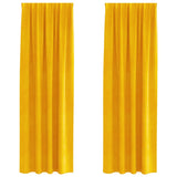 Tende oscuranti 2 pcs Giallo senape 140 x 225 cm Velluto