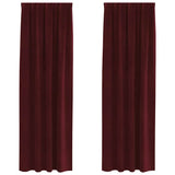 Tende oscuranti 2 pcs Rosso Vino 140 x 225 cm Velluto