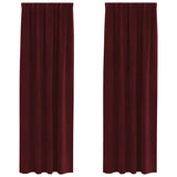 Tende oscuranti 2 pcs Rosso Vino 140 x 260 cm Velluto