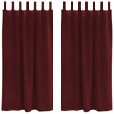 Tende oscuranti 2 pcs Rosso Vino 140 x 175 cm Velluto