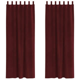 Tende oscuranti 2 pcs Rosso Vino 140 x 245 cm Velluto