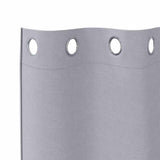 Tende Blackout con Anelli 2 pcs Grigio Metallico 245 x 140 cm
